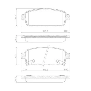 Pastilhas de Freio Chevrolet Cruze 2012 a 2016 - Traseiro - Fras-le