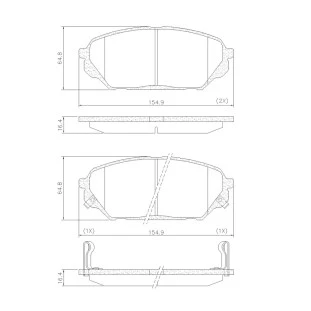 Pastilhas de Freio Hyundai Veracruz 2007 a 2012 - Traseiro - Fras-le