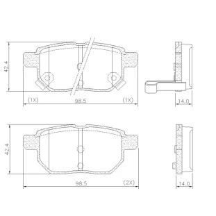 Pastilhas de Freio Toyota Corolla 2013 a 2014 - Traseiro - Fras-le