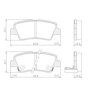 Pastilhas de Freio Kia Optima 2013 a 2014 - Traseiro - Fras-le