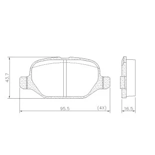 Pastilhas de Freio Fiat 500 2010 a 2017 - Traseiro - Fras-le