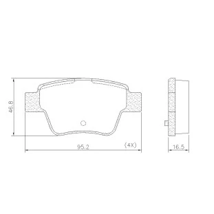 Pastilhas de Freio Peugeot 307 2003 a 2008 - Traseiro - Fras-le