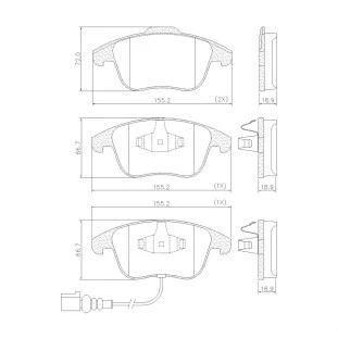 Pastilhas de Freio Audi Q3 2013 a 2015 - Dianteiro - Fras-le