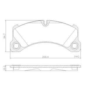 Pastilhas de Freio Volkswagen Touareg 2011 a 2014 - Dianteiro - Fras-le