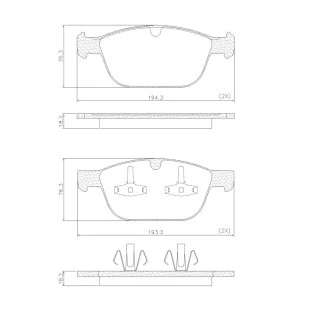 Pastilhas de Freio Volvo Xc60 2010 a 2021 - Dianteiro - Fras-le