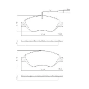 Pastilhas de Freio Fiat Stilo 2003 a 2005 - Dianteiro - Fras-le