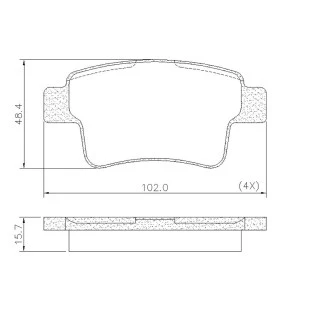Pastilhas de Freio Citroen C4pic 2008 a 2014 - Traseiro - Fras-le