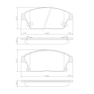 Pastilhas de Freio Chevrolet Tracker 2014 a 2017 - Dianteiro - Fras-le
