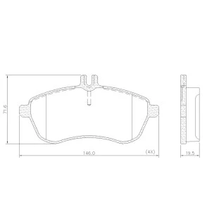 Pastilhas de Freio Mercedes Benz C 180 2010 a 2012 - Dianteiro - Fras-le
