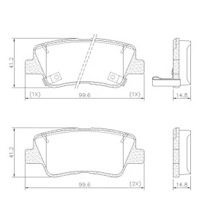 Pastilhas de Freio Kia Sportage 2017 a 2021 - Traseiro - Fras-le