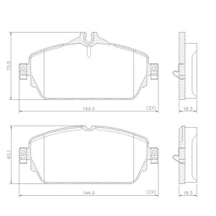 Pastilhas de Freio Mercedes Benz C180cgi 2014 - Dianteiro - Fras-le