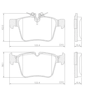 Pastilhas de Freio Mercedes Benz C180cgi 2014 - Traseiro - Fras-le