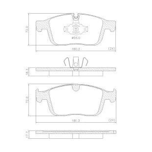 Pastilhas de Freio Volvo Xc60 2014 a 2017 - Dianteiro - Fras-le