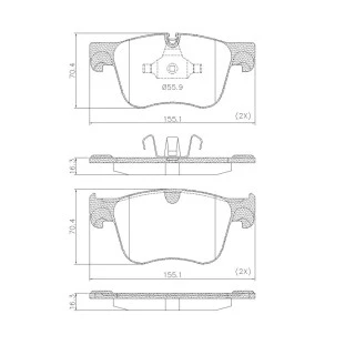 Pastilhas de Freio Citroen C4pic 2013 a 2014 - Dianteiro - Fras-le