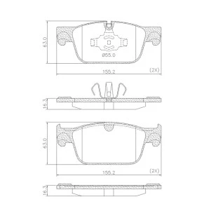 Pastilhas de Freio Volvo Xc60 2018 a 2021 - Dianteiro - Fras-le