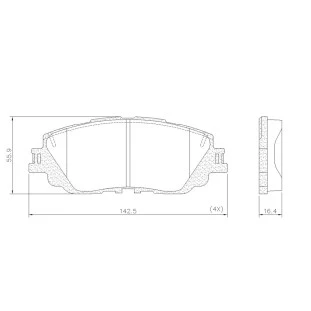 Pastilhas de Freio Toyota Ccross 2022 - Dianteiro - Fras-le