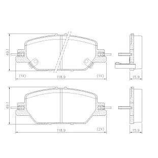 Pastilhas de Freio Honda Cr-v 2018 a 2019 - Traseiro - Fras-le