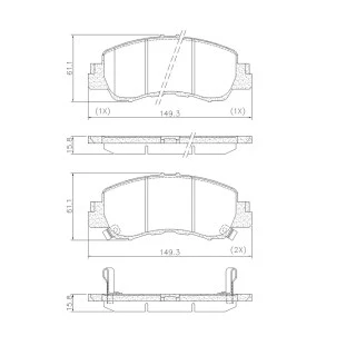 Pastilhas de Freio Mitsubishi Eclipse 2019 a 2021 - Dianteiro - Fras-le
