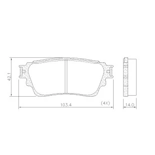 Pastilhas de Freio Mitsubishi Eclipse 2019 a 2021 - Traseiro - Fras-le
