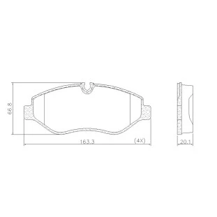 Pastilhas de Freio Antirruído Mercedes Benz Sprinter 2011 a 2019 - Dianteiro - Fras-le