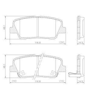 Pastilhas de Freio Antirruído Kia Sorento 2011 a 2018 - Traseiro - Fras-le