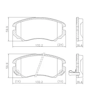 Pastilhas de Freio Antirruído Hyundai Azera 2008 a 2020 - Dianteiro - Fras-le