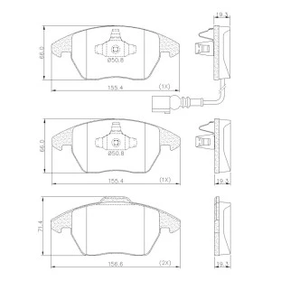Pastilhas de Freio Antirruído Audi Ttrs 2012 a 2018 - Dianteiro - Fras-le