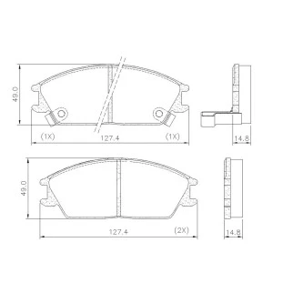 Pastilhas de Freio Antirruído Hyundai Excel 1992 a 1994 - Dianteiro - Fras-le
