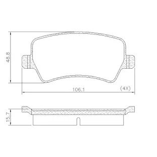 Pastilhas de Freio Antirruído Land Rover Evoque 2012 a 2021 - Traseiro - Fras-le