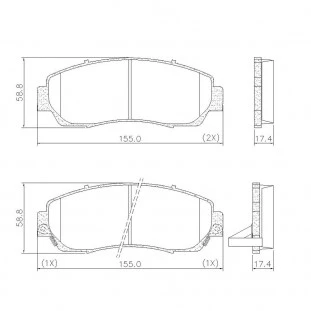 Pastilhas de Freio Antirruído Honda Cr-v 2008 a 2011 - Dianteiro - Fras-le