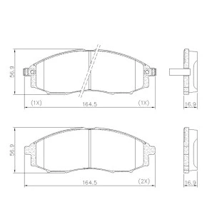Pastilhas de Freio Antirruído Nissan Xterra 2004 a 2005 - Dianteiro - Fras-le