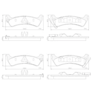 Pastilhas de Freio Antirruído Jeep Wrangler 1997 a 1998 - Traseiro - Fras-le