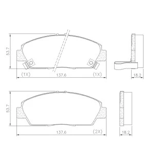 Pastilhas de Freio Antirruído Honda Accord 1999 a 2001 - Dianteiro - Fras-le