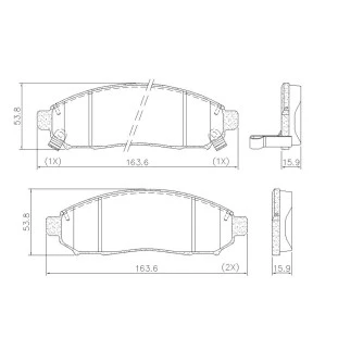 Pastilhas de Freio Antirruído Nissan Frontier 2008 a 2016 - Dianteiro - Fras-le