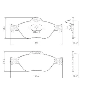 Pastilhas de Freio Antirruído Ford Ecosport 2003 a 2017 - Dianteiro - Fras-le