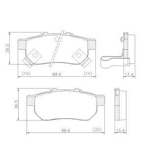 Pastilhas de Freio Antirruído Honda Civic 1992 a 1998 - Traseiro - Fras-le