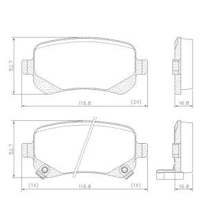 Pastilhas de Freio Antirruído Dodge Journey 2010 - Traseiro - Fras-le