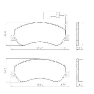 Pastilhas de Freio Antirruído Ford Transit 2009 a 2014 - Dianteiro - Fras-le