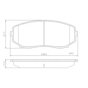 Pastilhas de Freio Antirruído Ford Edge 2009 a 2018 - Dianteiro - Fras-le