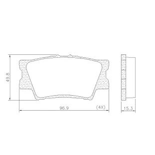 Pastilhas de Freio Antirruído Toyota Camry 2009 a 2020 - Traseiro - Fras-le