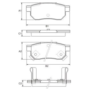Pastilhas de Freio Antirruído Honda Fit 2013 a 2014 - Traseiro - Fras-le