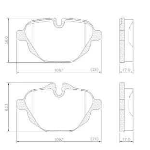 Pastilhas de Freio Antirruído Bmw M5 2013 a 2015 - Traseiro - Fras-le