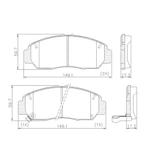 Pastilhas de Freio Antirruído Honda Accord 1991 a 2017 - Dianteiro - Fras-le
