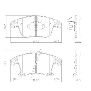 Pastilhas de Freio Antirruído Toyota Yaris 2019 a 2022 - Dianteiro - Fras-le
