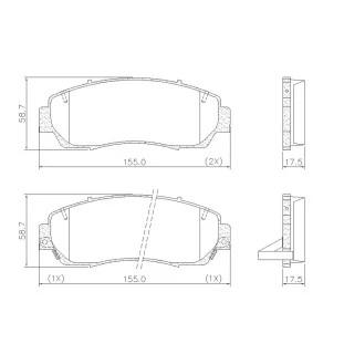 Pastilhas de Freio Antirruído Honda Cr-v 2013 a 2016 - Dianteiro - Fras-le