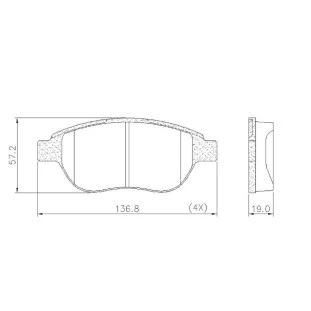 Pastilhas de Freio Ceramica Peugeot 307sw 2008 - Dianteiro - Fras-le