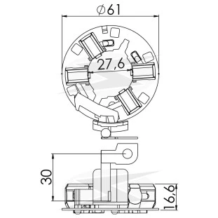 Porta Escovas Motor de Partida Ford Ka 2015 a 2021 - UNIFAP