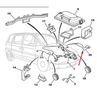 Suporte Aterramento Peugeot 806 1995 a 1999 - Original