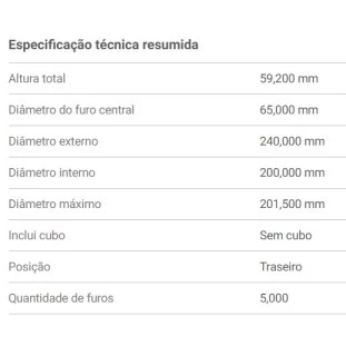 Tambor de Freio Volkswagen Spacefox 2006 a 2014 - Traseiro - Fremax