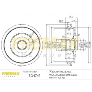 Tambor de Freio Nissan Versa 2012 a 2021 - Fremax
